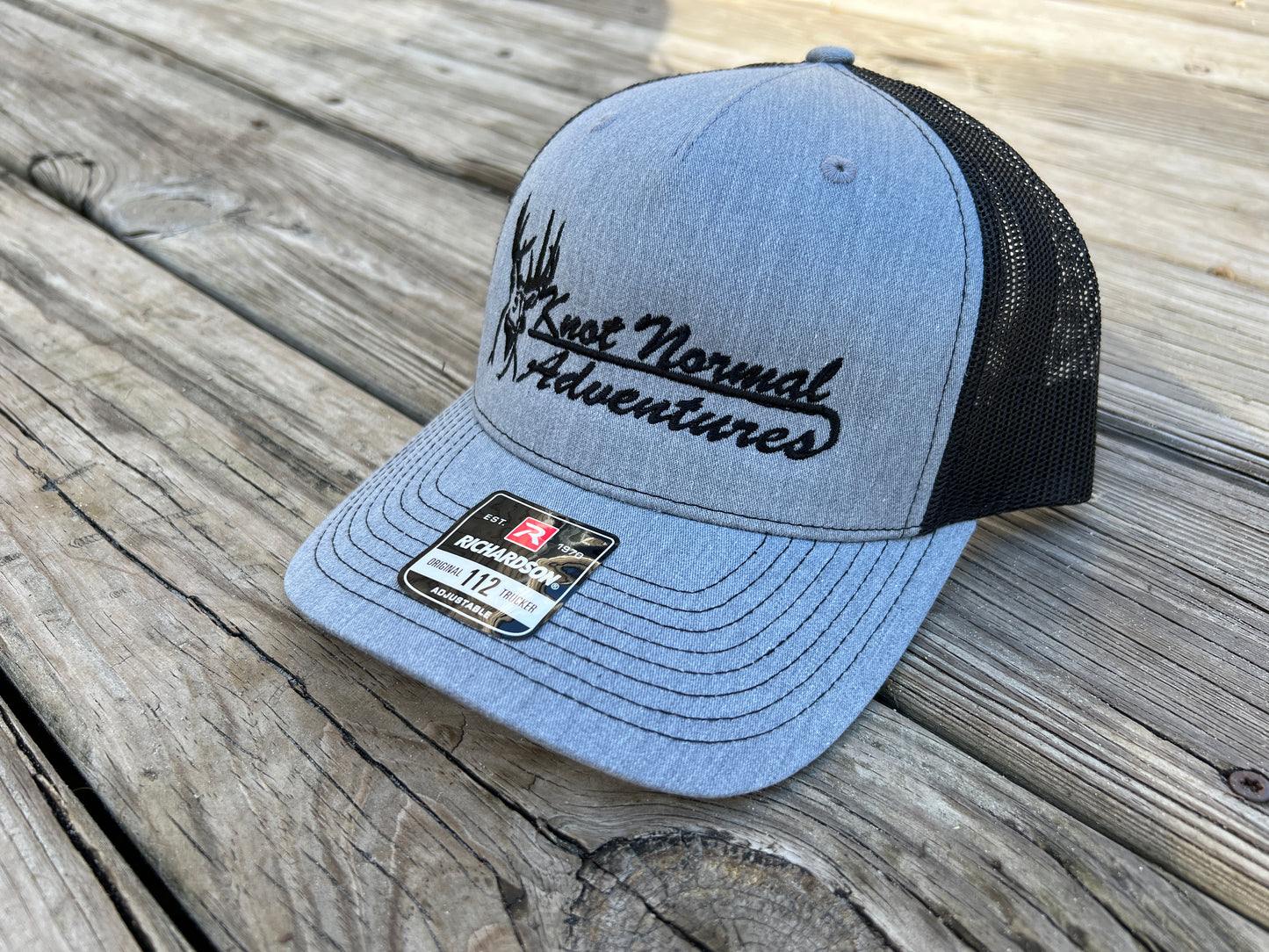 Embroidered Big Buck - Gray